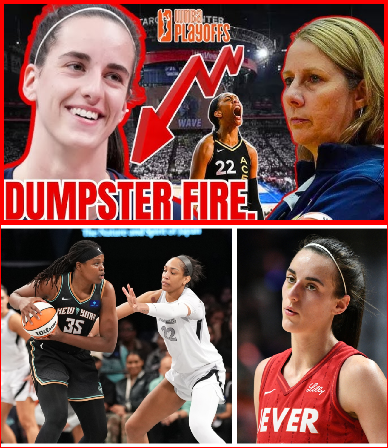 WNBA Playoff Attendance & Ratings are a DUMPSTER FIRE wo Caitlin Clark